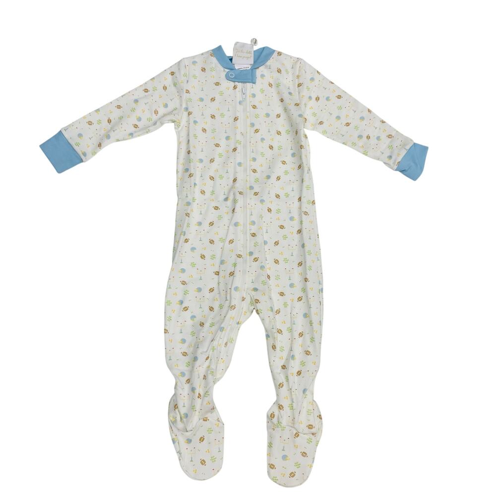 NWT Lullaby Set Size NB Once Upon a Time - Football Print